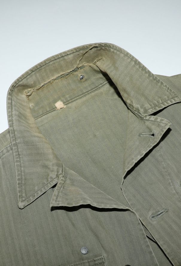 Men's Vintage 1940s WWII Herringbone Field Jacket - 9