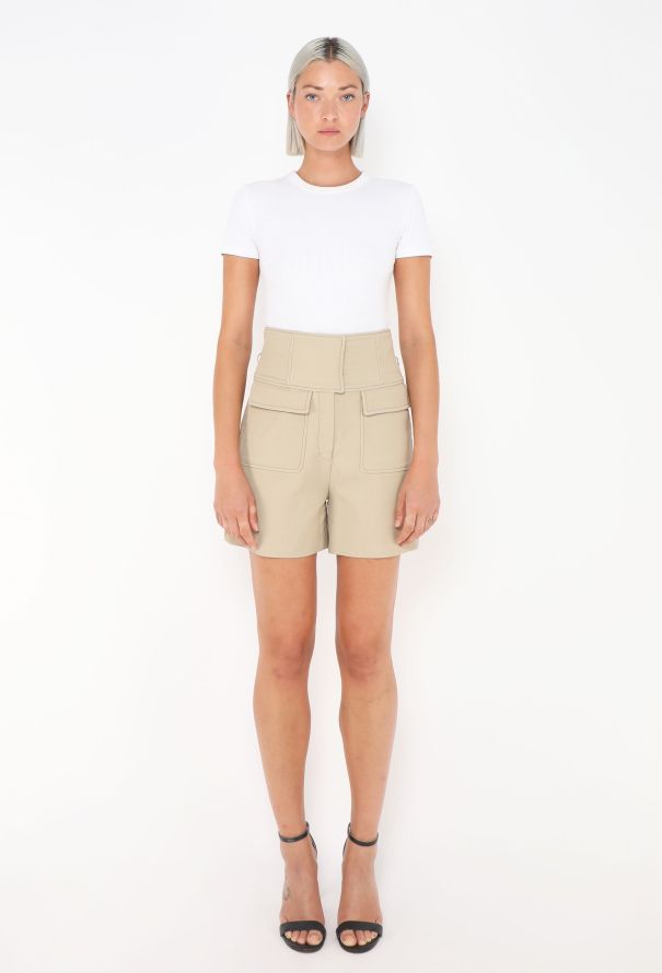 Valentino 2020 High-Waisted Safari Shorts - 3