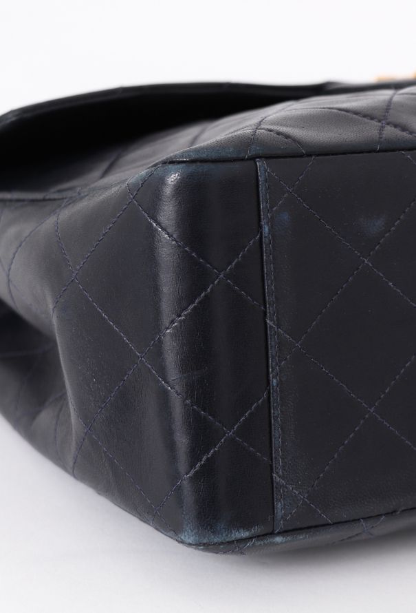 Chanel '90s Navy Maxi Timeless Bag - 10
