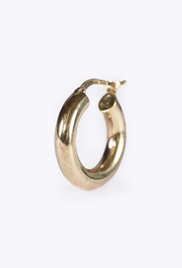 Bottega Veneta Gold-Plated Sterling Silver Mini Hoop Earrings, 2022 - 3