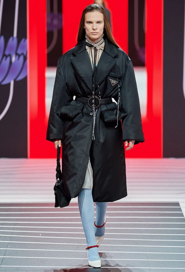 Prada F/W 2020 Re-Nylon Belted Puffer Coat - 2