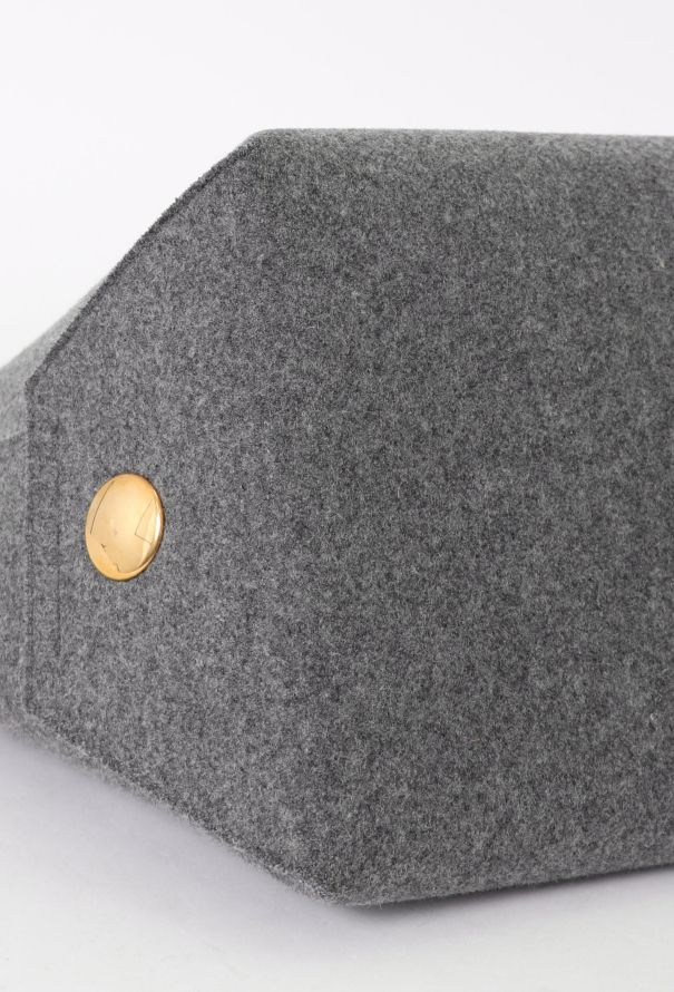 Céline Grey Felt Orb Tote Bag - 9 Céline Grey Felt Orb Tote Bag - 9