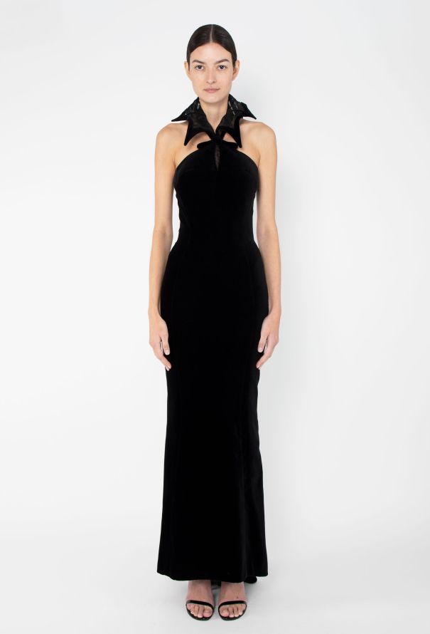 Thierry Mugler COLLECTOR Late '80s Velvet Spider Gown - 3