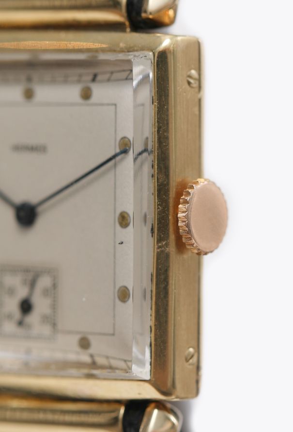 Hermès Ultra RARE 18K Yellow Gold Square Dress Watch - 5
