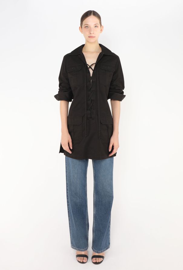 Saint Laurent 2019 Lace-up Saharan Tunic - 2