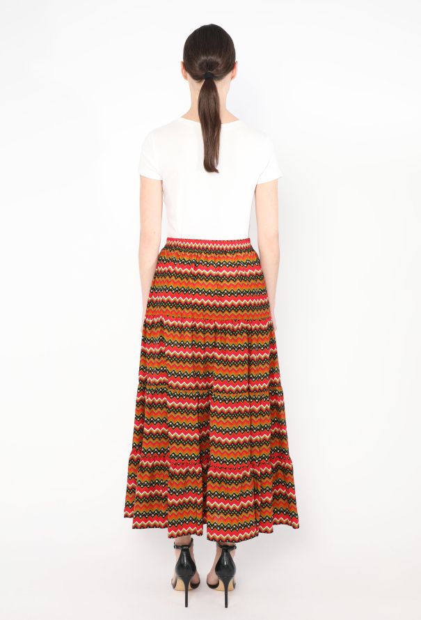 Saint Laurent Vintage Graphic Pleated Skirt - 4 Saint Laurent Vintage Graphic Pleated Skirt - 4