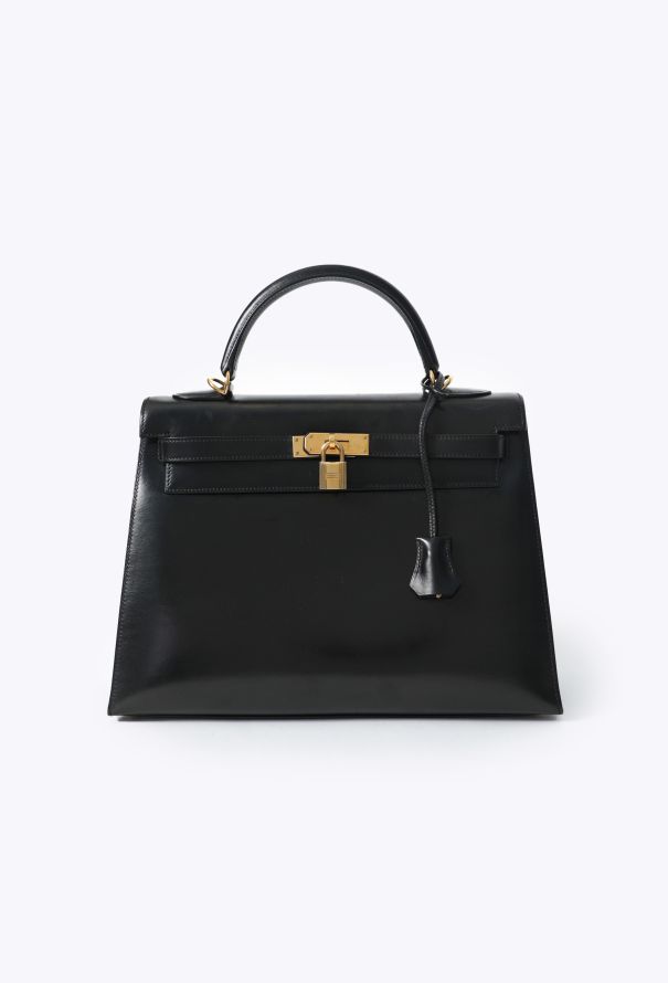Hermès Vintage Black Box Kelly Sellier 32 - 1