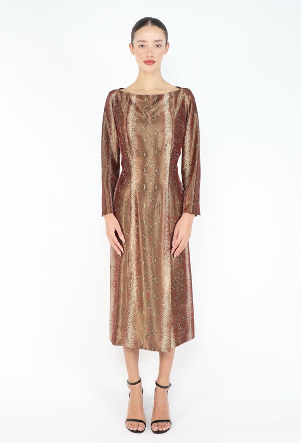 Saint Laurent Haute Couture Python Print Dress, F/W 1991 - 1