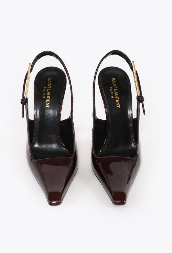 Saint Laurent F/W 2023 Burgundy Lee Pumps - 4
