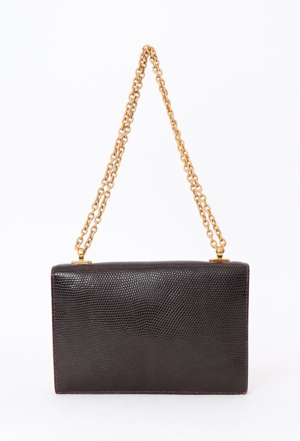 Hermès '70s Brown Lizard Alcazar Bag - 4 Hermès '70s Brown Lizard Alcazar Bag - 4
