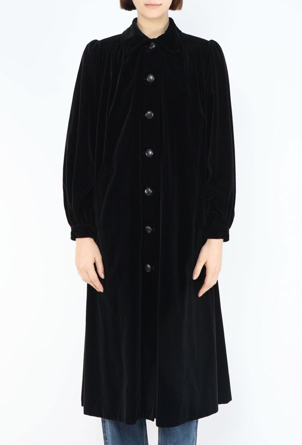 Saint Laurent Rare 1974 Velvet Opera Coat - 3