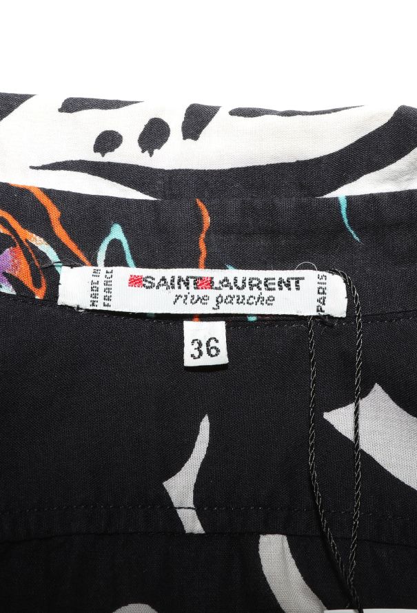 Saint Laurent Rare S/S 1980 Graphic Floral Shirt - 7