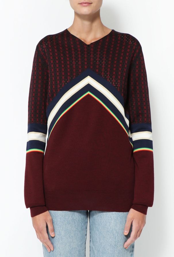 Céline Chevron Knit Pullover - 1