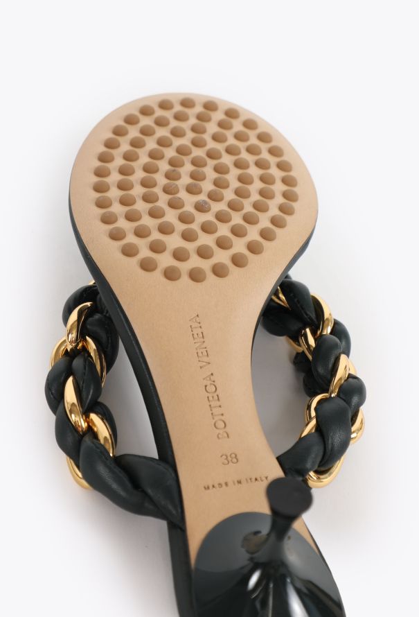 Bottega Veneta 2021 Braided Chainlink Kitten Sandals - 5