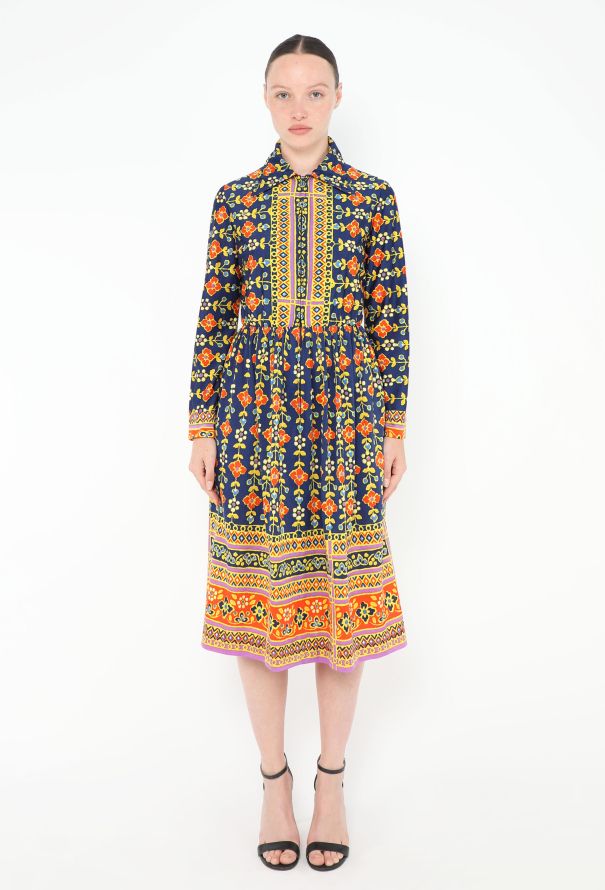 Oscar De La Renta COLLECTOR 1971 Printed Jersey Dress - 1