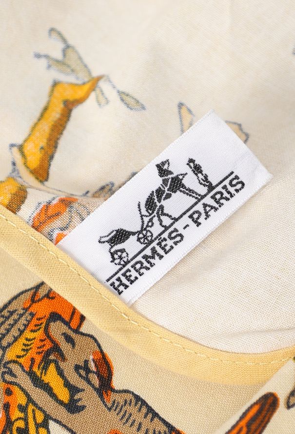 Hermès Vintage Printed Cotton Table Mat - 4