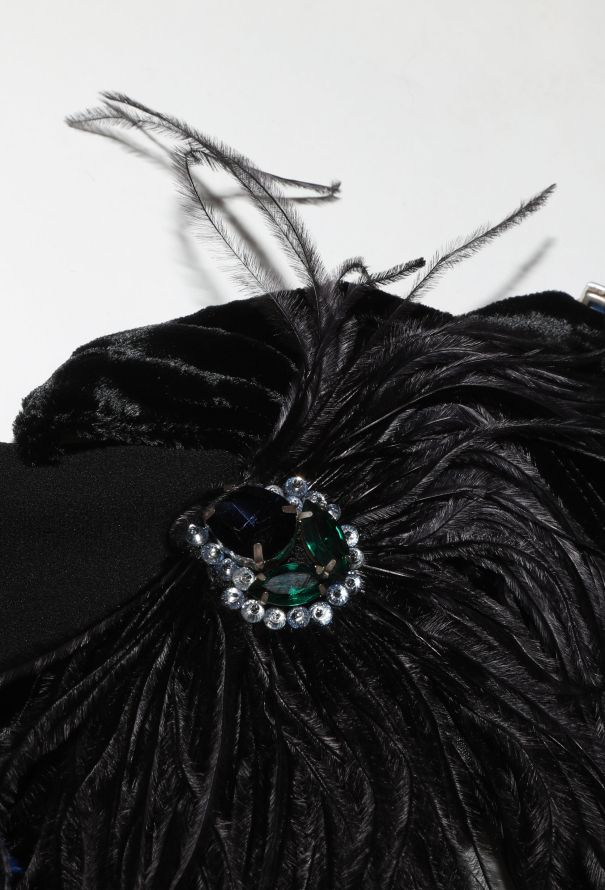 Sonia Rykiel F/W 2017 Ostrich Feather Velvet Gown - 9