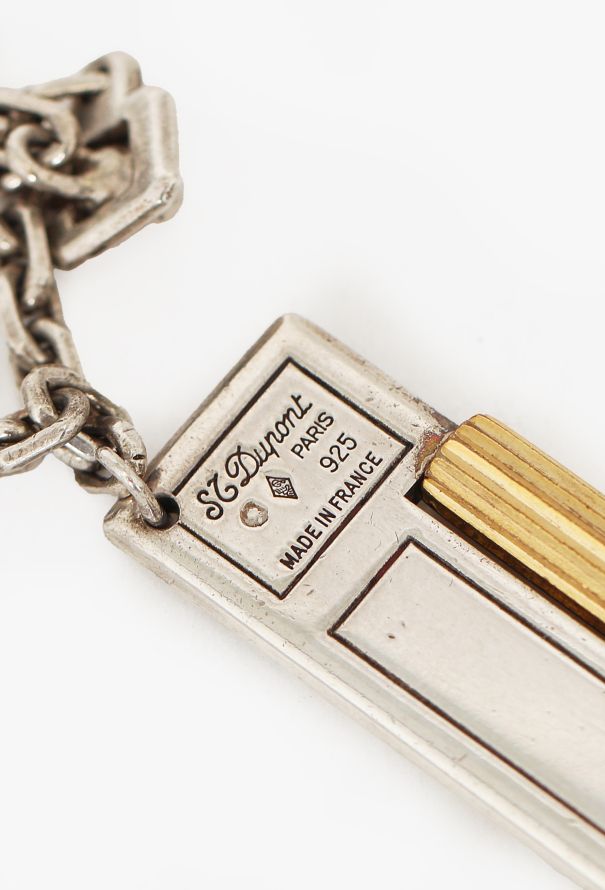 S.T. Dupont 1980s Silver Barley Lighter Keyring - 2