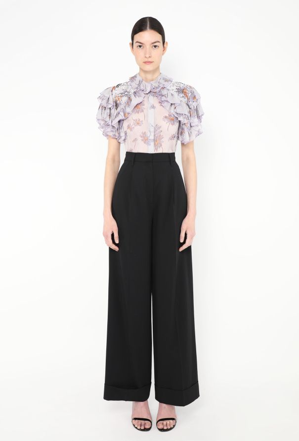 Rodarte S/S 2017 Ruffled Silk Blouse - 4