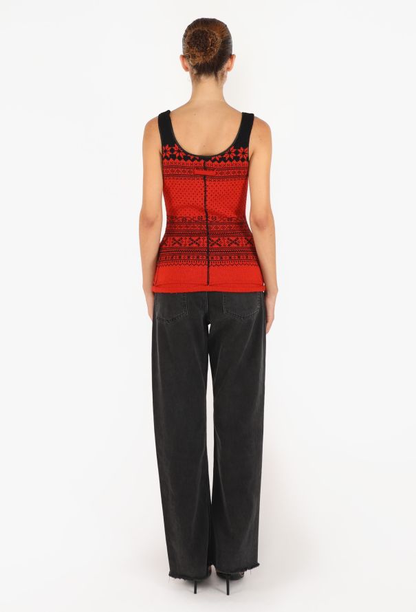Jean Paul Gaultier Intarsia Knit Lace-Up Top, F/W 1992 - 6