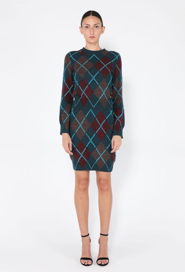 Chanel F/W 2024 Cashmere Knit Sweater & Skirt Ensemble - 1