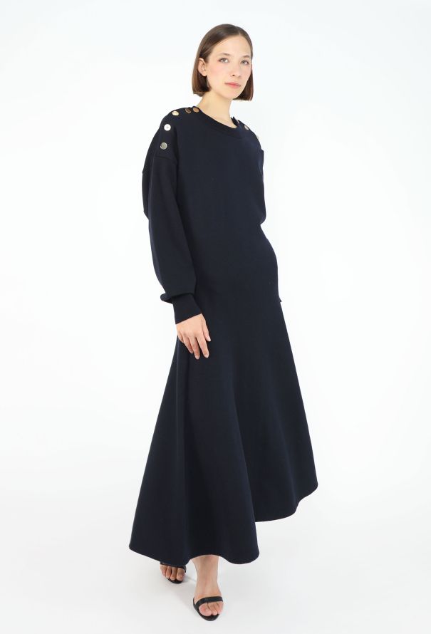 Alexander McQueen Naval Fluted Maxi Dress - 2