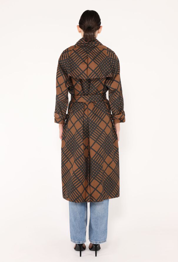 Saint Laurent Rare F/W 1985 Checkered Trench Coat - 6 Saint Laurent Rare F/W 1985 Checkered Trench Coat - 6