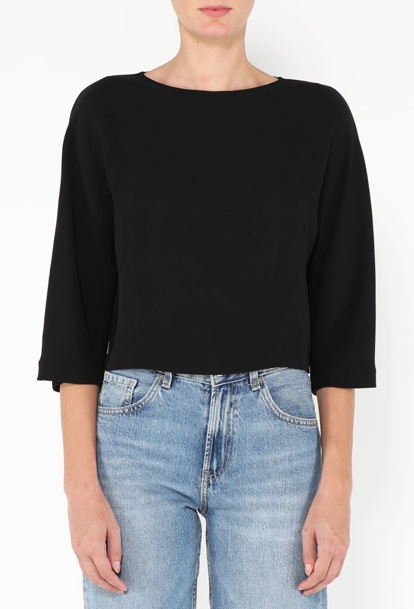 The Row 2024 Faurelle Cropped Silk Blouse - 1