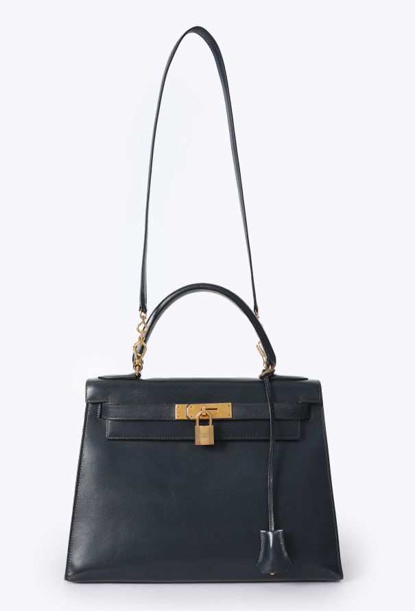 Hermès Vintage Navy Box Kelly Sellier 29 - 2 Hermès Vintage Navy Box Kelly Sellier 29 - 2