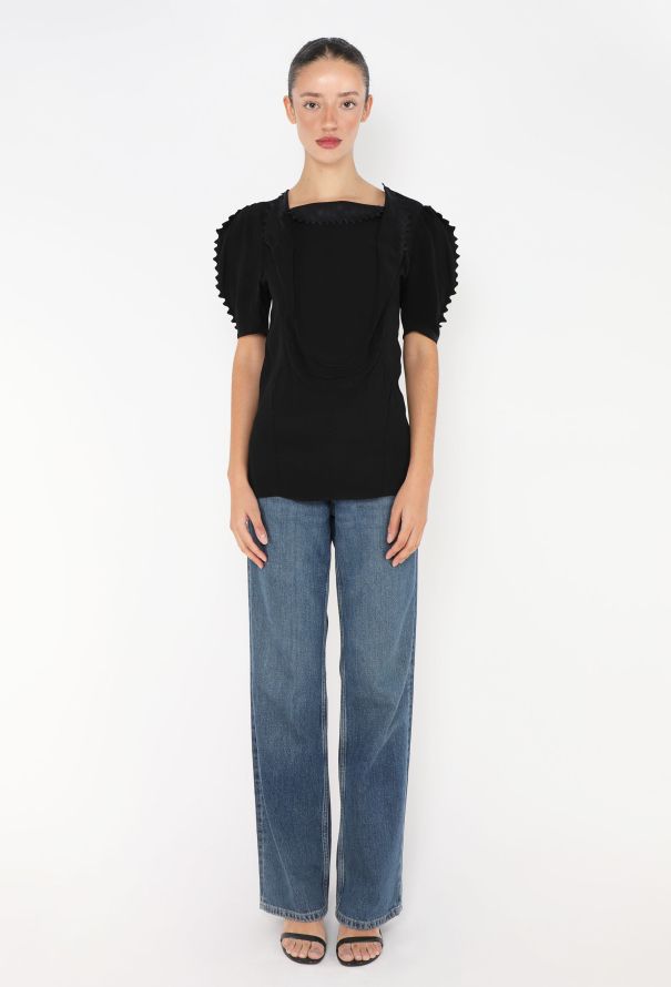 Prada S/S 2025 Cady Serrated Top - 3