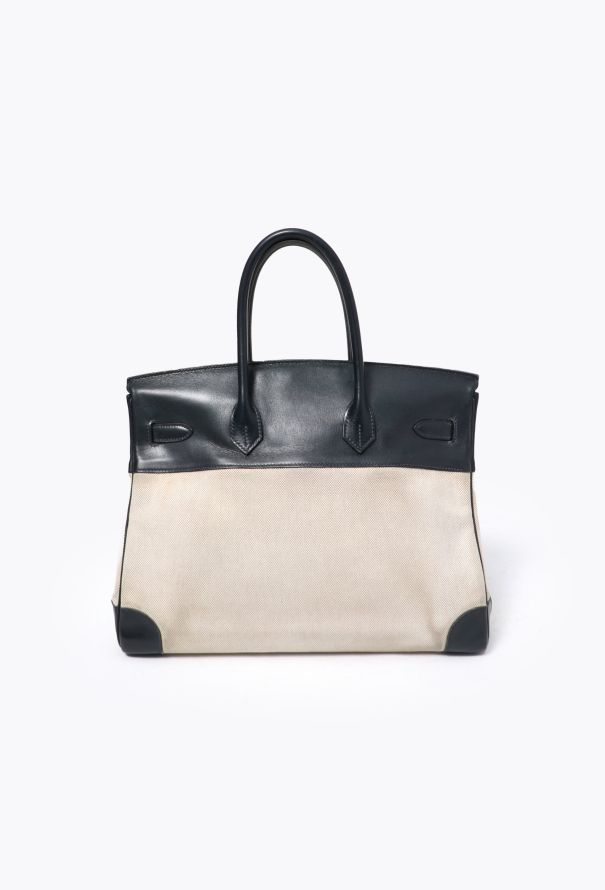 Hermès Exceptional '90s Caban Box & Toile H Birkin 35 - 7