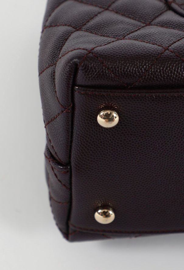 Chanel Classic Medium Dark Prune Coco Handle Flap Bag - 8