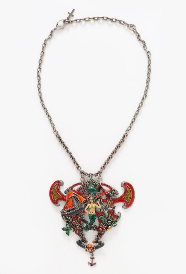 Jean Paul Gaultier Mid '90s Lacquered Siren Necklace - 1