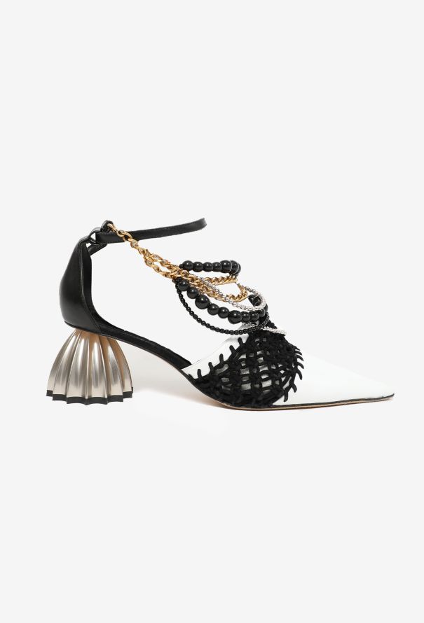 Loewe S/S 2019 Beaded Anklet Macramé Heels - 1