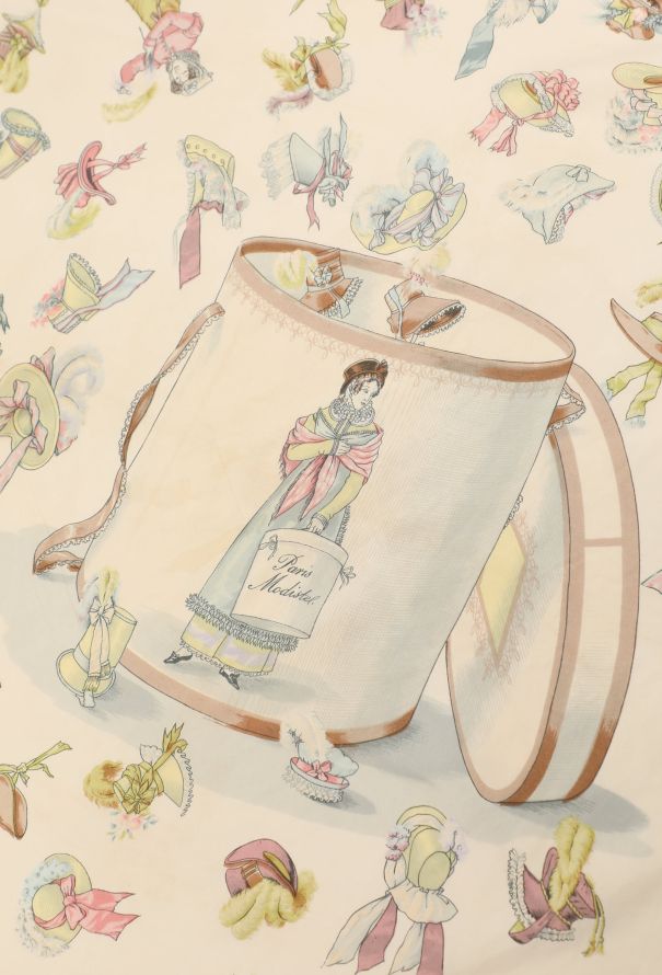 Hermès Rare 1956 'Paris Modistel' 90cm Silk Carré - 4