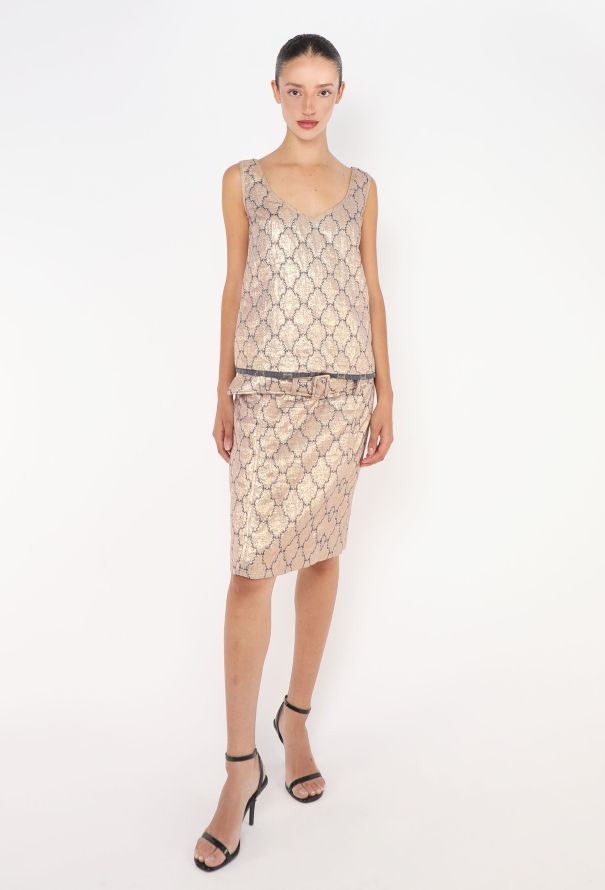 Prada S/S 2002 Brocade Skirt Ensemble - 1