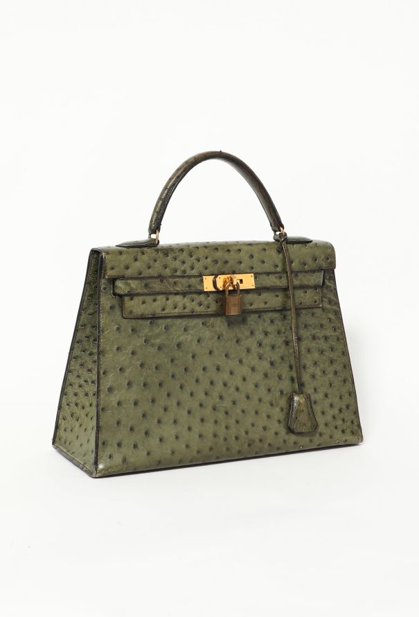 Hermes Kelly 32 ostrich handbag - ShopStyle Shoulder Bags