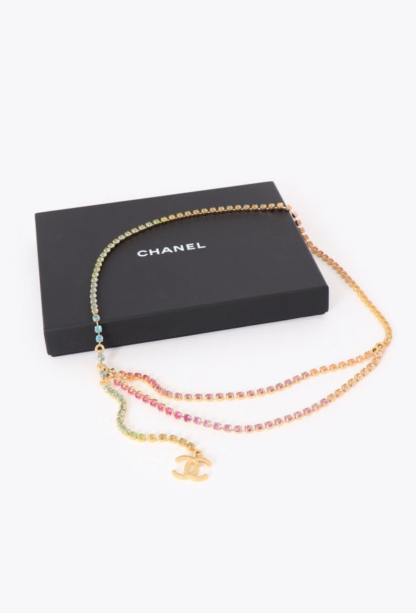 Chanel Resort 2024 Rainbow Strass Belt - 3