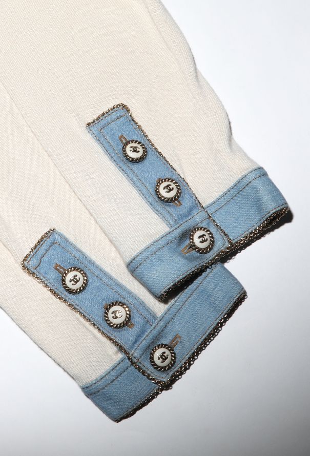 Chanel 2007 Denim Trim 'CC' Cardigan - 7