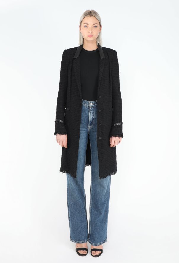 Chanel Fall 2004 Frayed Tweed Coat - 1