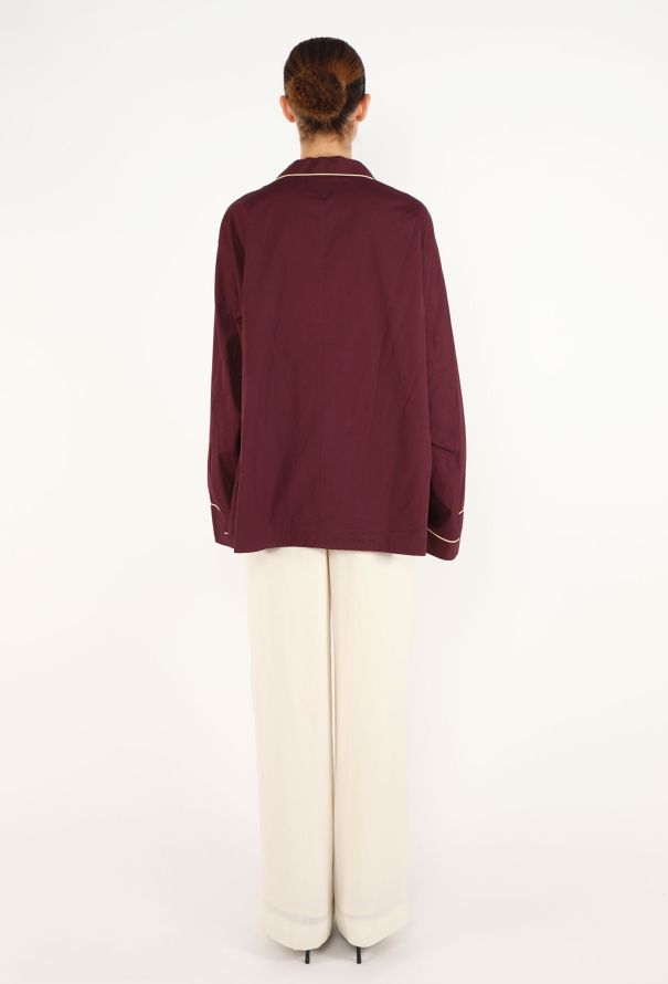 Prada Piped Cotton Pyjama Top, F/W 2025 - 6