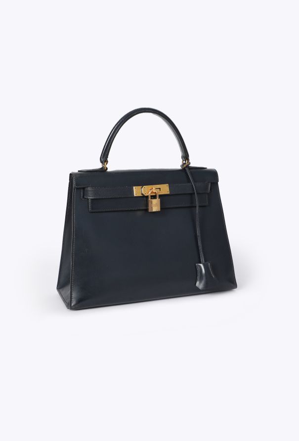 Hermès Vintage Navy Box Kelly Sellier 29 - 3 Hermès Vintage Navy Box Kelly Sellier 29 - 3