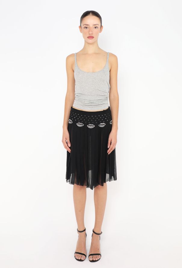Prada Iconic S/S 2000 Lips Eyelet Skirt - 4