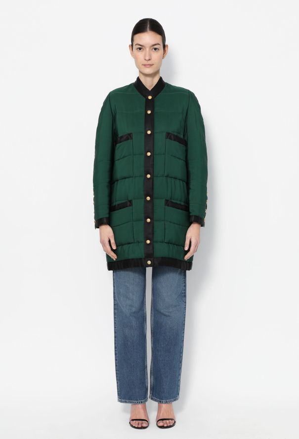 Chanel COLLECTOR F/W 1990 'CC' Quilted Puffer Coat - 1