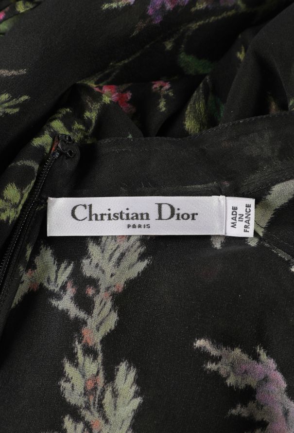 Dior Floral Silk Chiffon Dress - 5