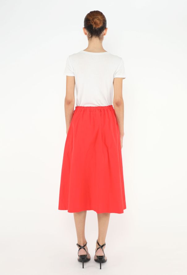 Céline Vintage Belted Poplin Skirt - 4