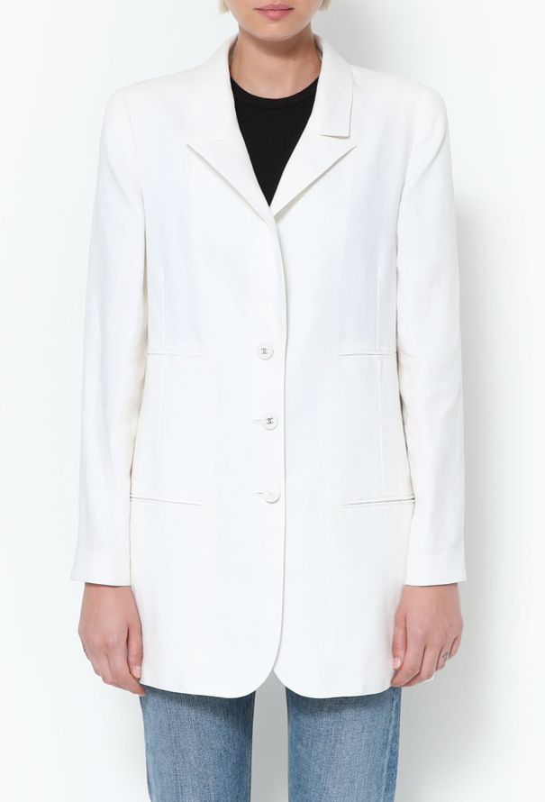 Chanel COLLECTOR S/S 1996 Linen 'CC' Jacket - 1