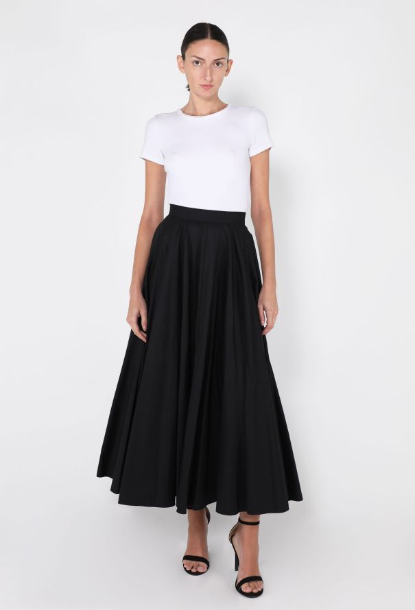 Alaïa Cotton Pleated Skirt - 1