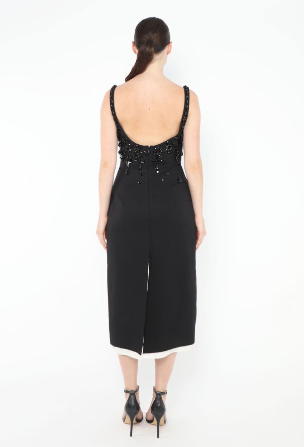 Miu Miu S/S 2022 Embellished Contrast Hem Dress - 5