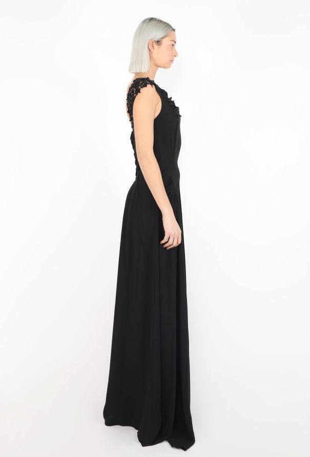 Nina Ricci Lace Trim Open-Back Gown - 5